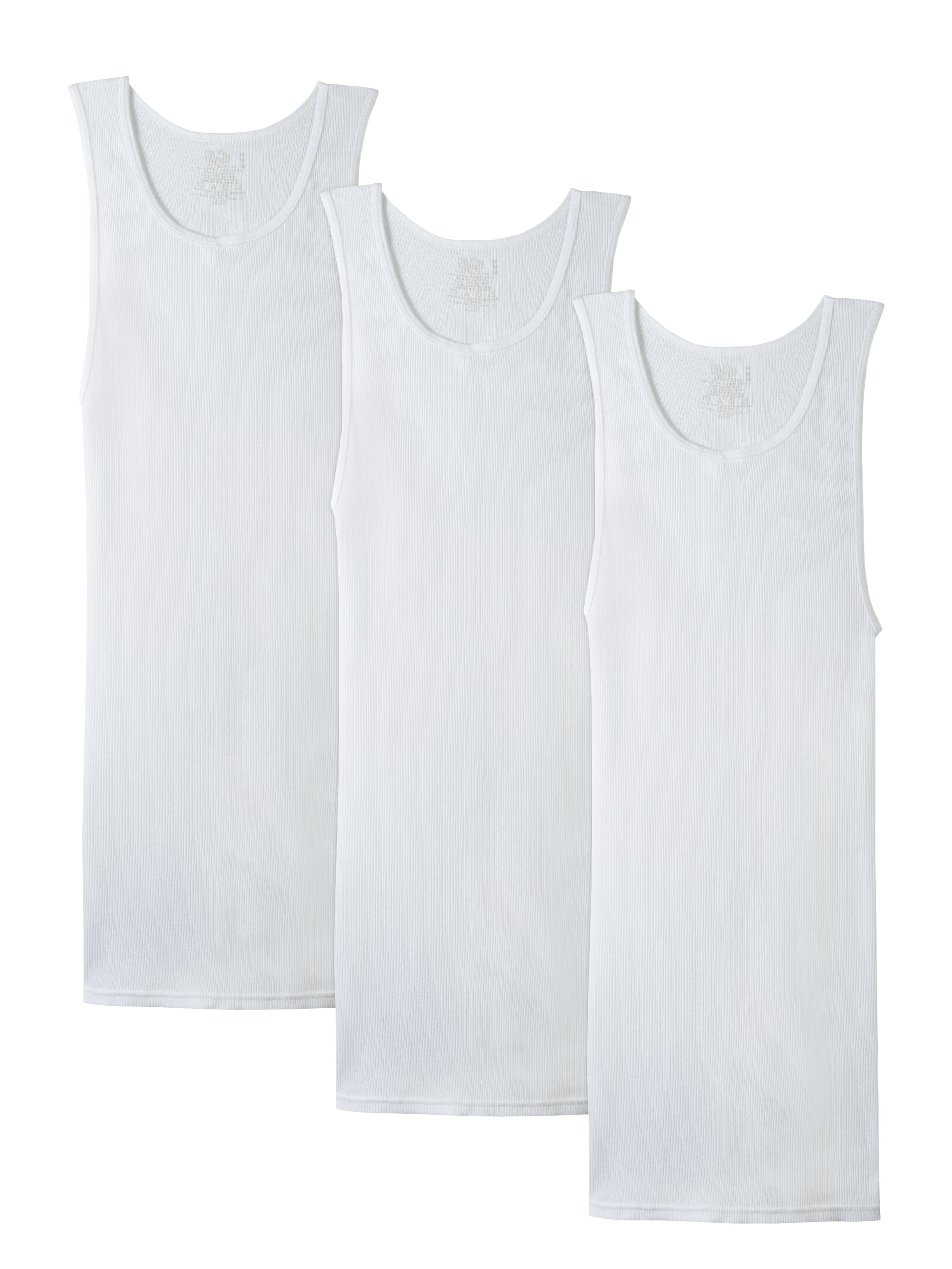 Fruit of the Loom Men's Tank A-Shirts, 3 Pack