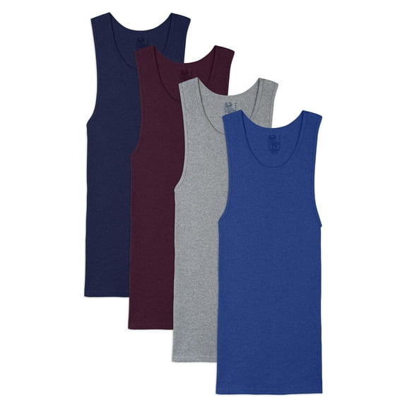 Fruit of the Loom Men's Tank A-Shirts, 4 Pack