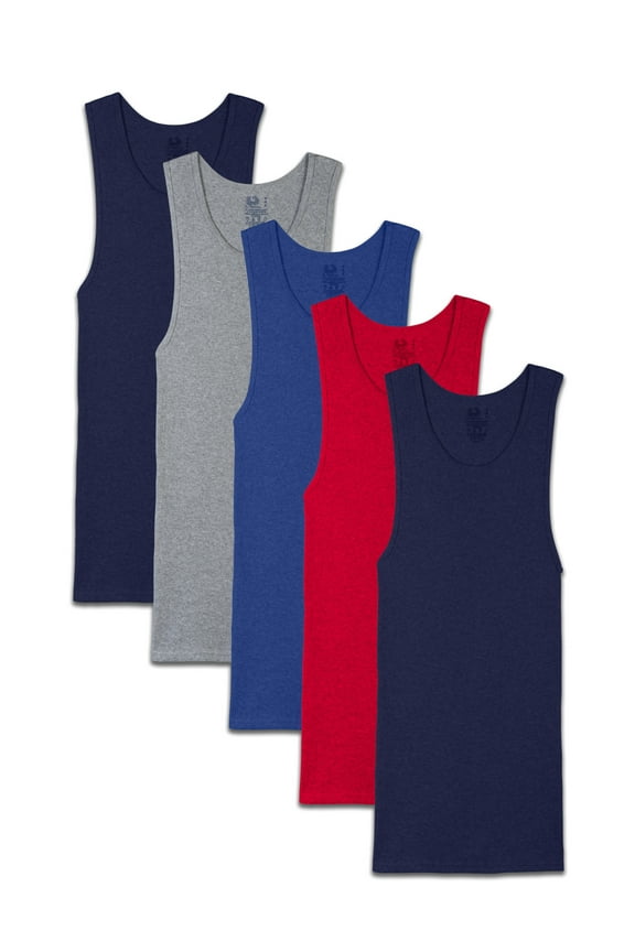 Men's Tank A-Shirts, 5 Pack
