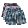 thumbnail image 1 of Fruit of the Loom Men's Tartan Woven Boxer, Assorted, Large(Pack of 4), 1 of 1