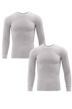 Men's Thermal Waffle Crew Top, 2-Pack, Sizes S-5XL