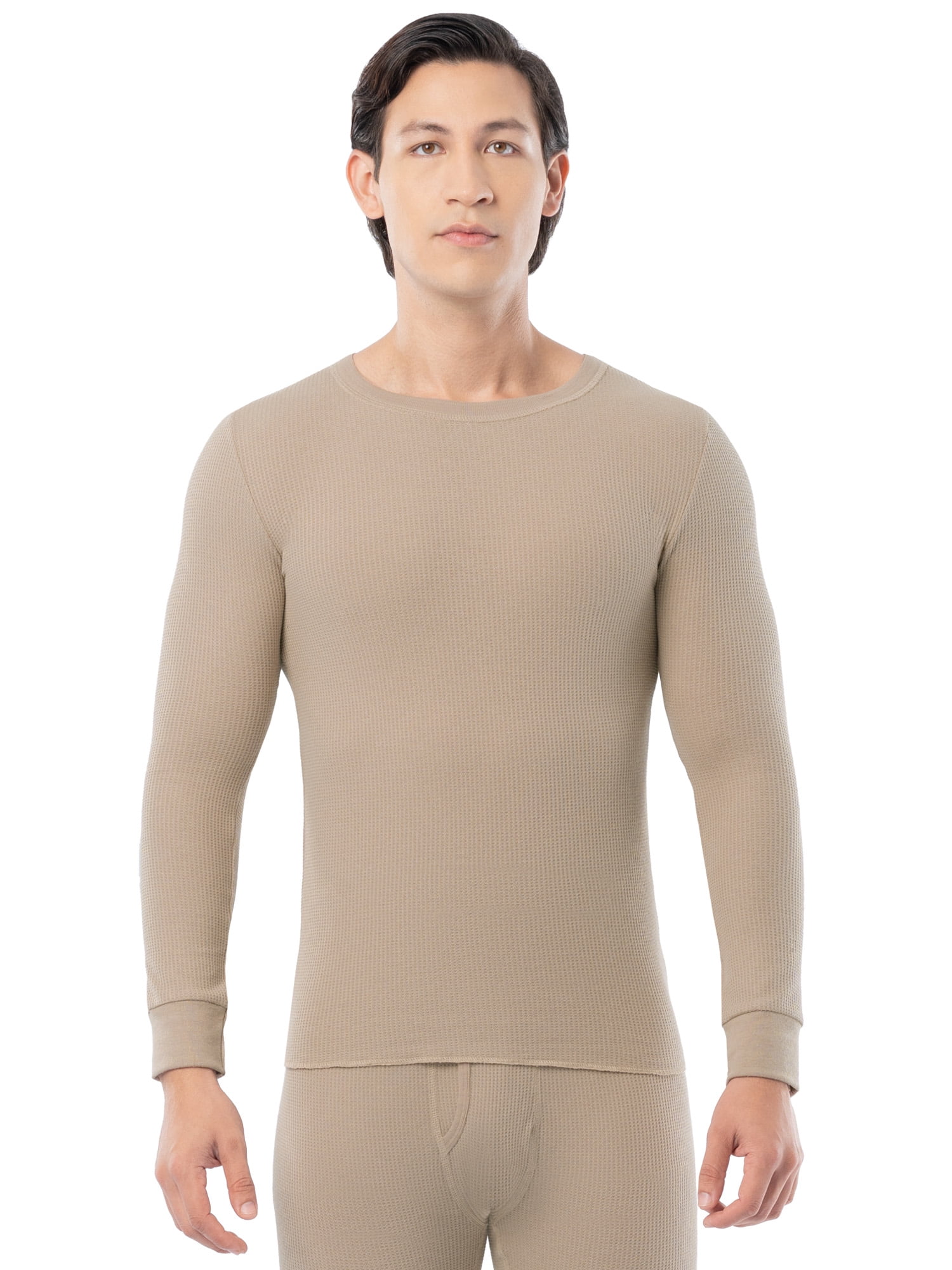 Fruit of the Loom Men's Thermal Waffle Crew Top, Sizes S-5XL