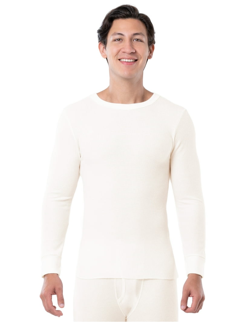 Fruit of The Loom Men's Waffle Thermal Performance Crew Neck Top