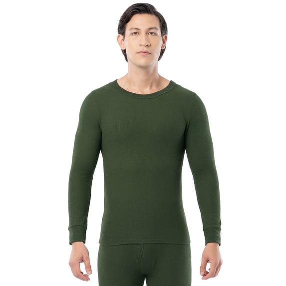 Fruit of the Loom Men's Thermal Waffle Crew Top, Sizes S-5XL