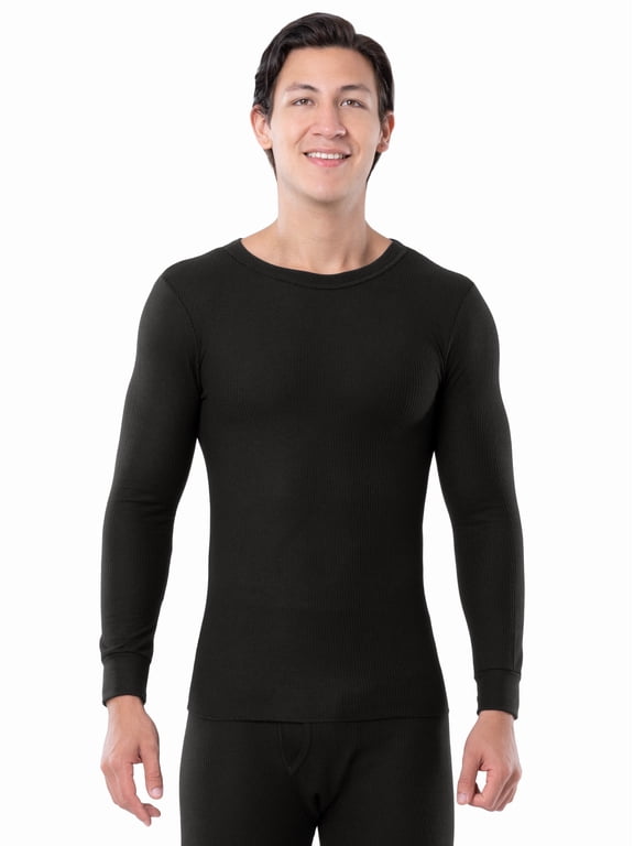 Men's Thermal Waffle Crew Top, Sizes S-5XL