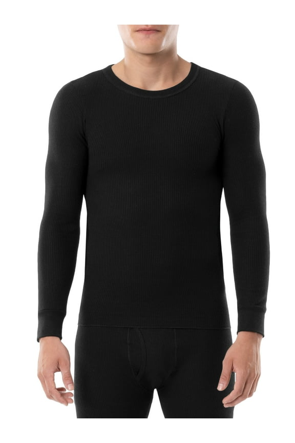 Men's Thermal Waffle Crew Top, Sizes S-5XL