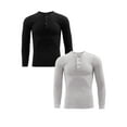 thumbnail image 1 of Fruit of the Loom Men's Thermal Waffle Henley Top, 2-Pack, Sizes S-5XL, 1 of 13