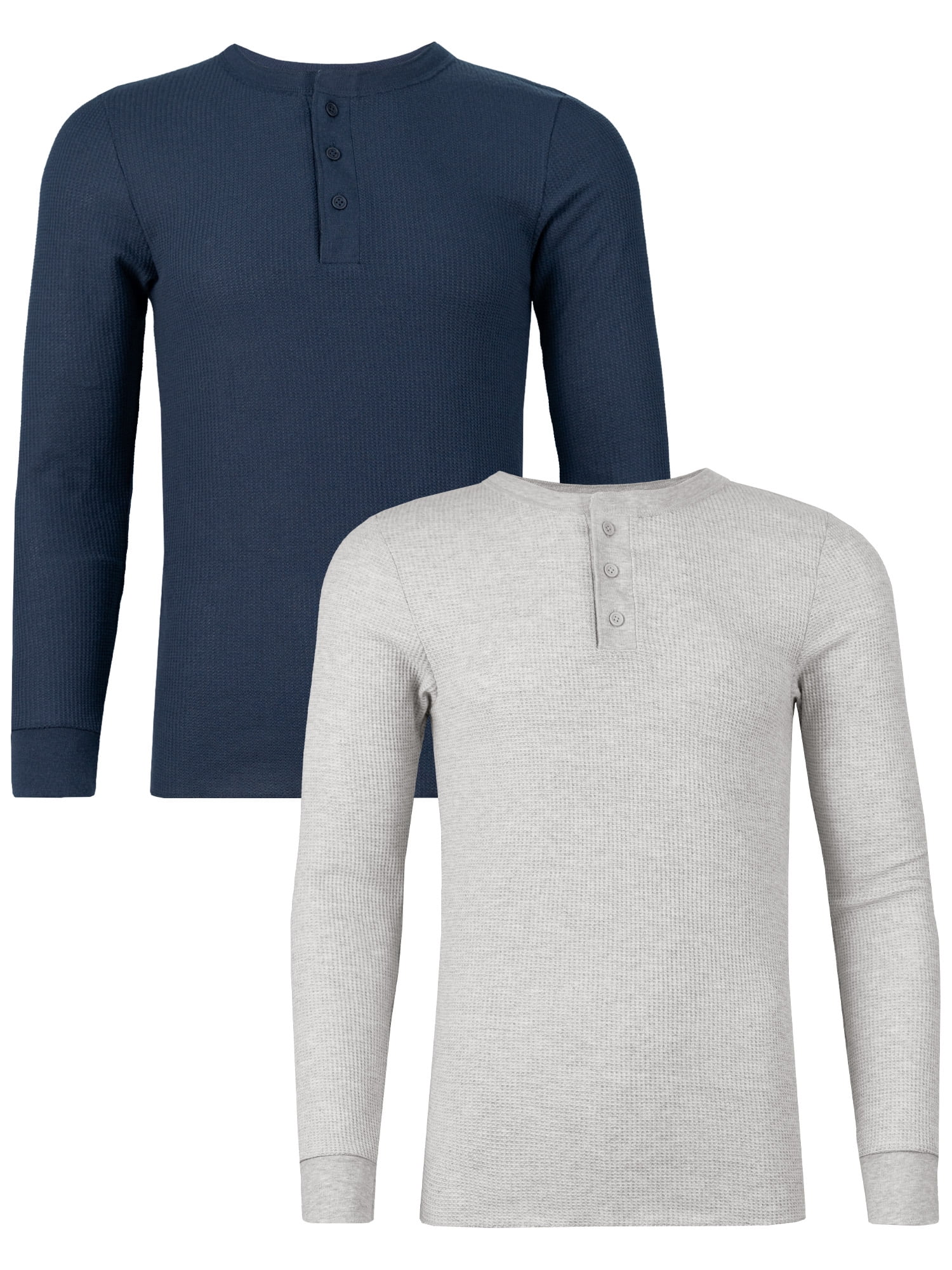 Fruit of the Loom Men's Thermal Waffle Henley Top, 2-Pack, Sizes S-5XL