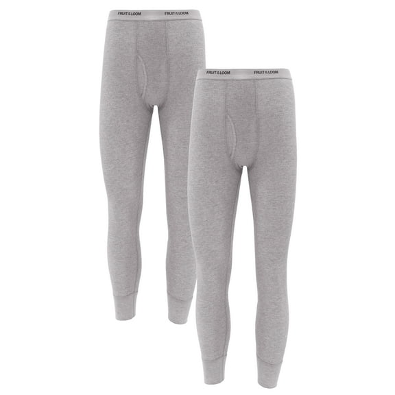 Fruit of the Loom Men's Thermal Waffle Underwear Bottom, 2-Pack, Sizes S-5XL