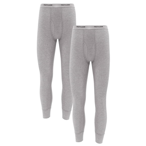 Fruit of the Loom Men's Thermal Waffle Underwear Bottom, 2-Pack, Sizes S-5XL