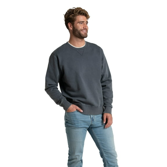 Fruit of the Loom Men's Ultra-Soft Garment Dyed Crew Sweatshirt, Sizes S - 2XL