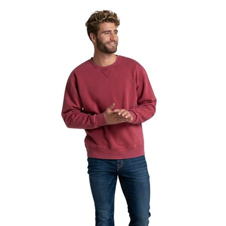 Fruit of the Loom Men's Ultra-Soft Garment Dyed Crew Sweatshirt, Sizes S - 2XL