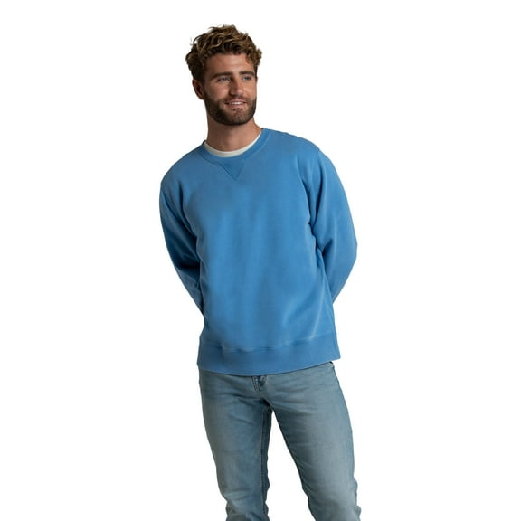Fruit of the Loom Men's Ultra-Soft Garment Dyed Crew Sweatshirt, Sizes S - 2XL