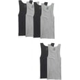thumbnail image 1 of Fruit of the Loom Men's Undershirt X-Large, Black & Grey 6-Pack, 1 of 2