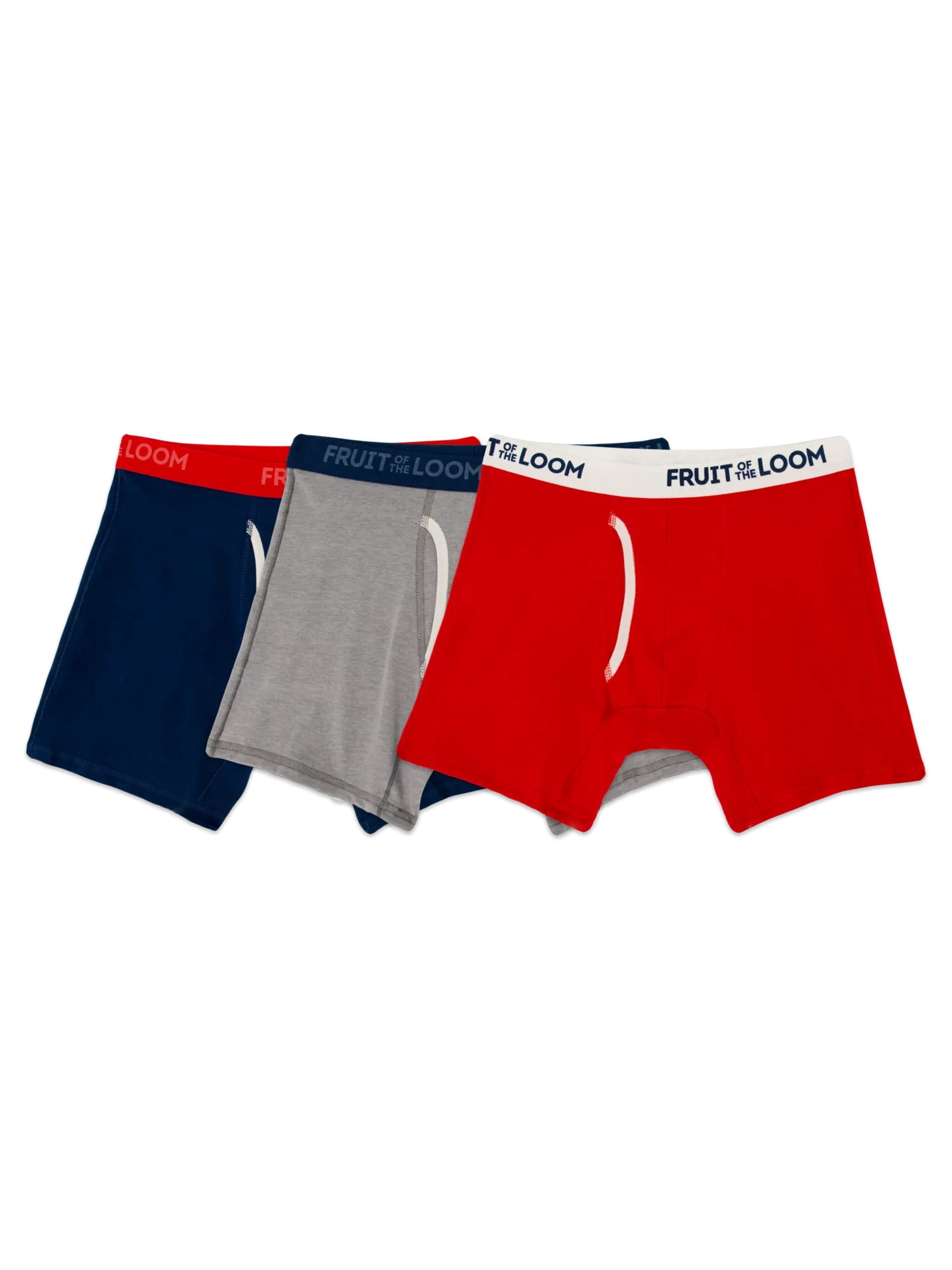 Fruit of the Loom Men's Americana Stretch Boxer Briefs, Moisture Wicking Underwear, 3-Pack