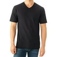 thumbnail image 1 of Fruit of the Loom Men's V-Neck Tee 5 Pack, Black Size Small, 1 of 2