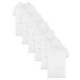 thumbnail image 1 of Fruit of the Loom Men’s Cotton V‑Neck Undershirts, White or Black/Gray, Multi‑Pack, Regular & Tall Sizes, 1 of 13