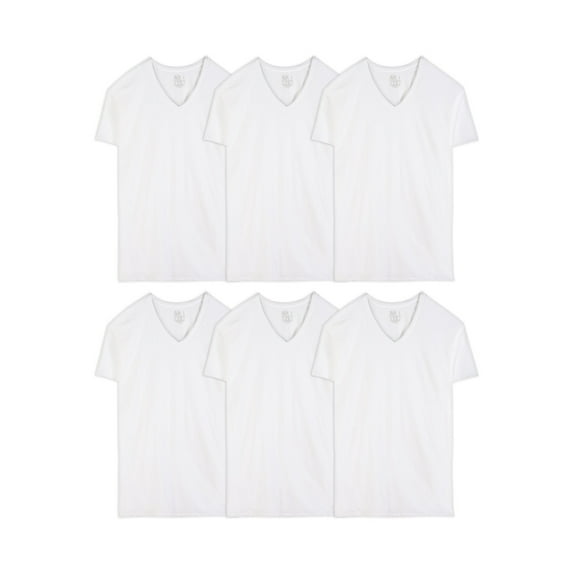 Fruit of the Loom Men's V-Neck Undershirts, 6-Pack