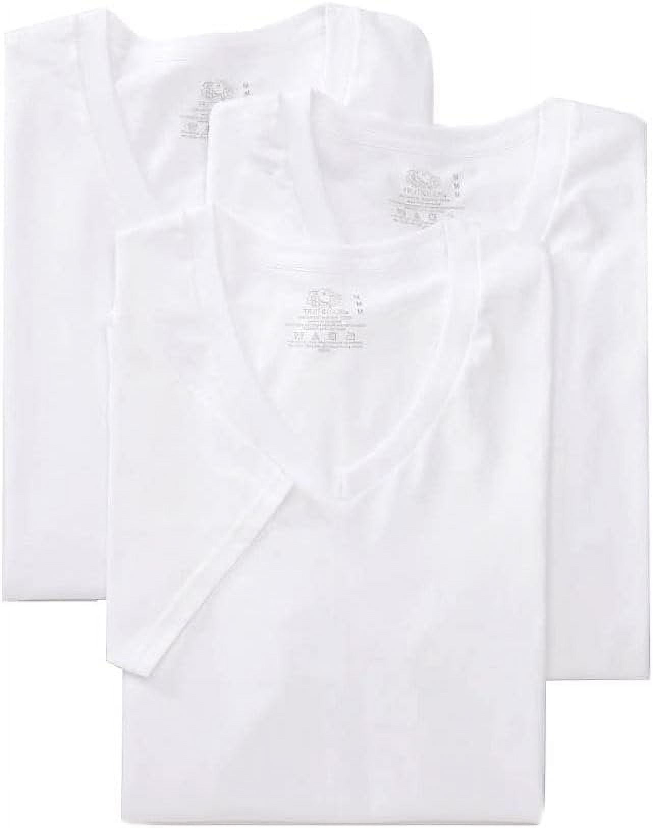 Fruit of the Loom Men's V-Neck T-Shirts, Stay-Tucked, Moisture Wicking ...