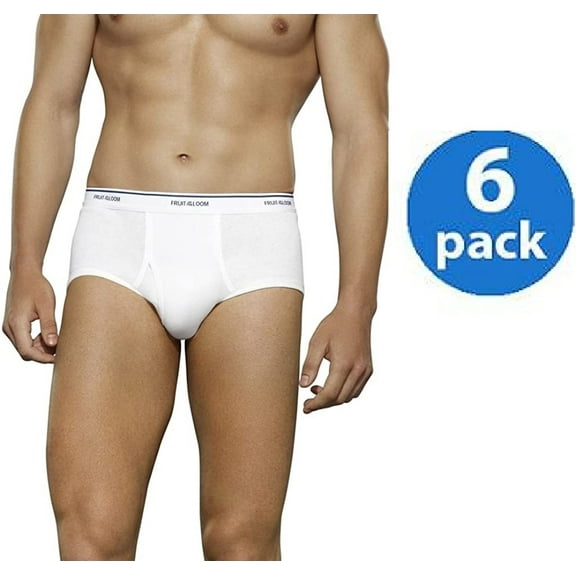 Fruit of the Loom Men's White Briefs 100% Cotton Underwear,7 Pack,2X-Large
