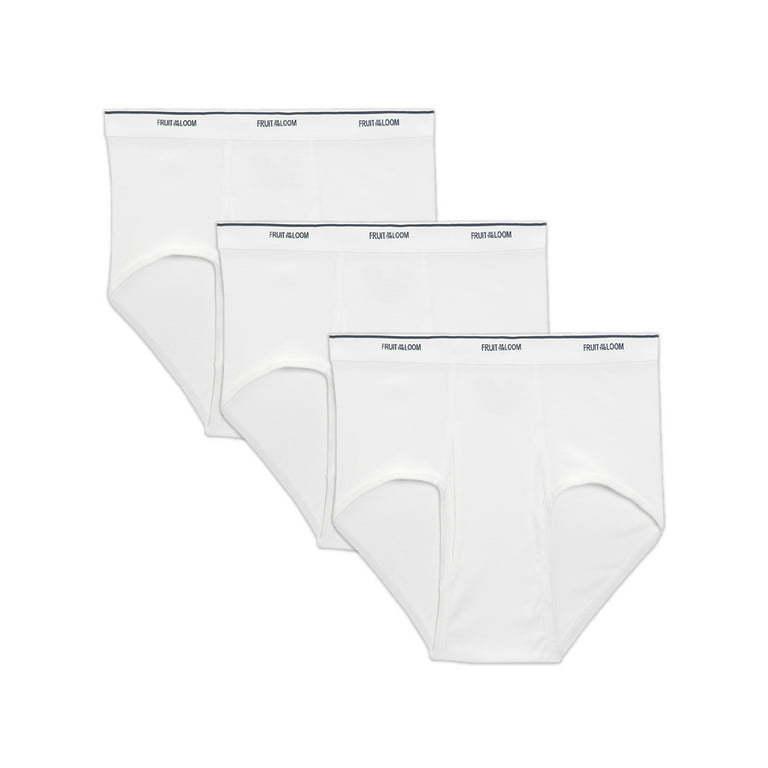 Fruit of the Loom Men's Briefs Size 3XL White 100% Cotton (3 Pack)