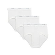 Fruit of the Loom Men's White Briefs, 3 Pack