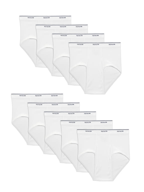 Men's White Briefs, 9-Pack