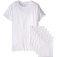 thumbnail image 1 of Fruit of the Loom Men's White Crew-Neck Undershirts Cotton T-shirts, 6 Pack, 1 of 5