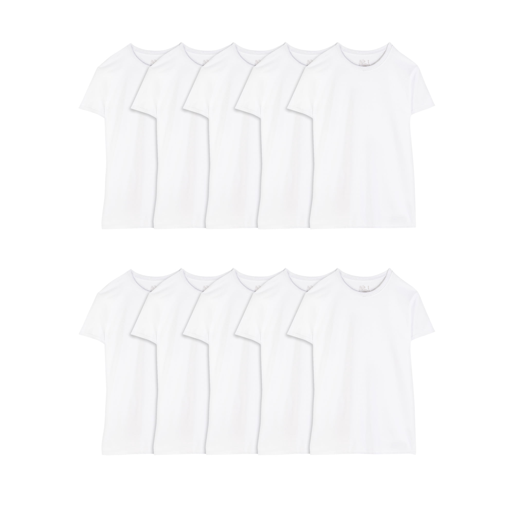 Fruit of the Loom Men’s White Crew Undershirts, Super Value 10 Pack, Sizes S-XL