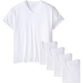 thumbnail image 1 of Fruit of the Loom Men's White V-Neck Tee 5-Pack - Big Sizes 2X, 3X XX-Large, 1 of 5
