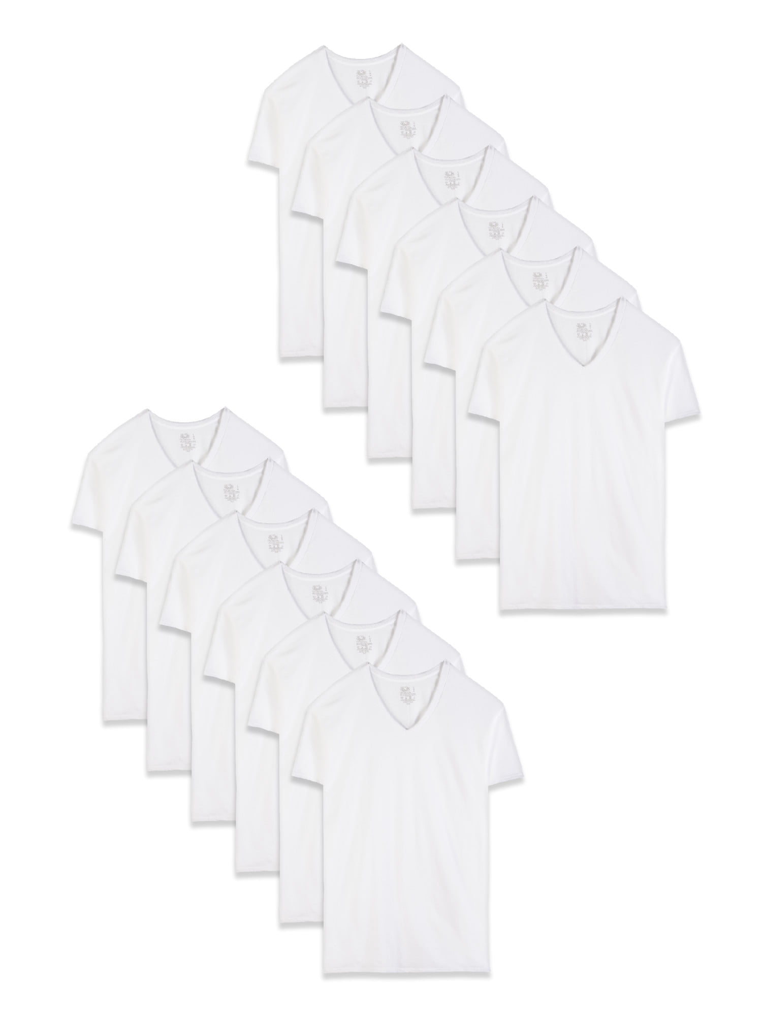 Fruit of the Loom Men's V-Neck Undershirts, Moisture-Wicking