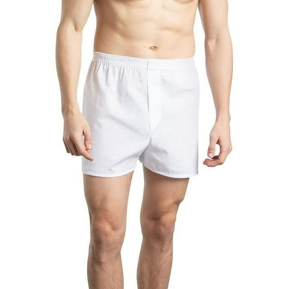Fruit of the Loom Men's Woven Boxers White , 5-Pack