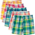 thumbnail image 1 of Fruit of the Loom Men's Woven Fashion Plaid Boxers, 5 Pack, 1 of 2