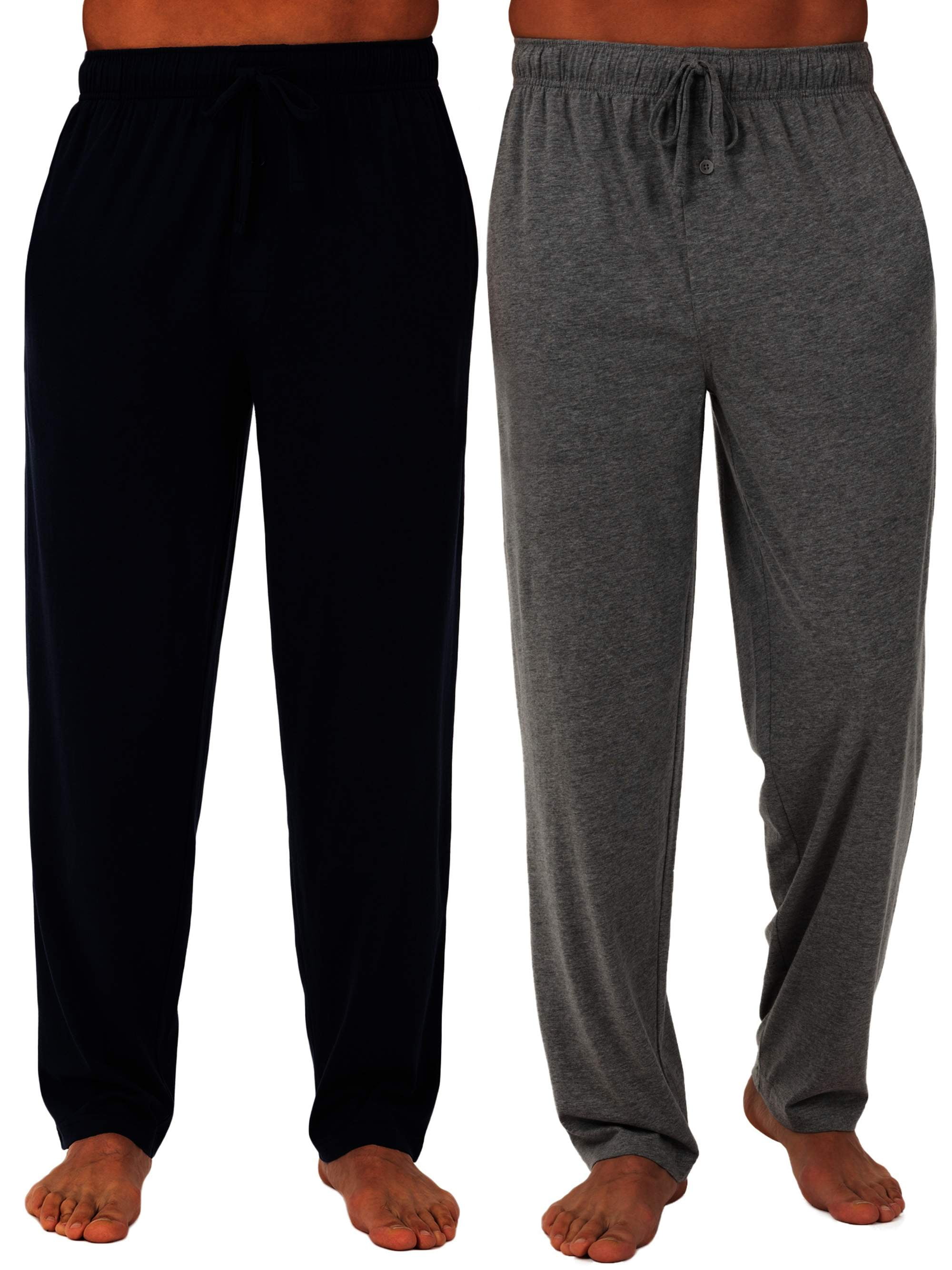 Fruit of the Loom Men's and Big Men's 2-Pack Jersey Knit Sleep Pant, Sizes S-6XL and Tall Sizes