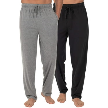 Fruit of the Loom Men's and Big Men's 2-Pack Jersey Knit Sleep Pant, Sizes S-6XL and Tall Sizes