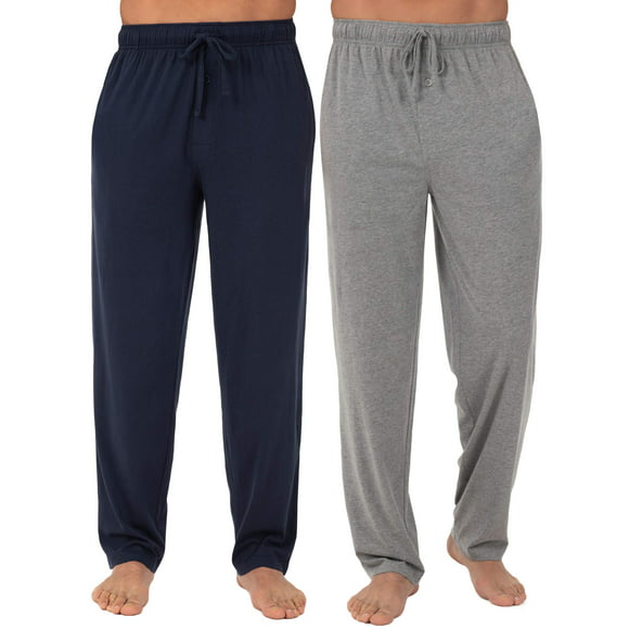 Fruit of the Loom Men's and Big Men's 2-pack Jersey Knit Sleep Pant