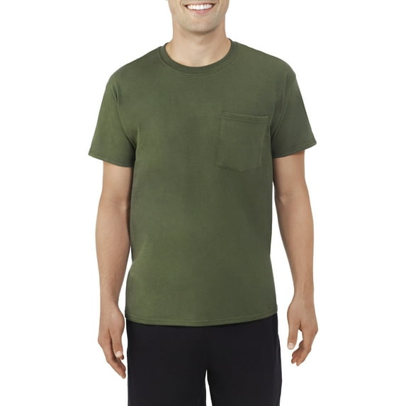 Fruit of the Loom Men's and Big Men's 360 Breathe Pocket T Shirt, Up to Size 4XL