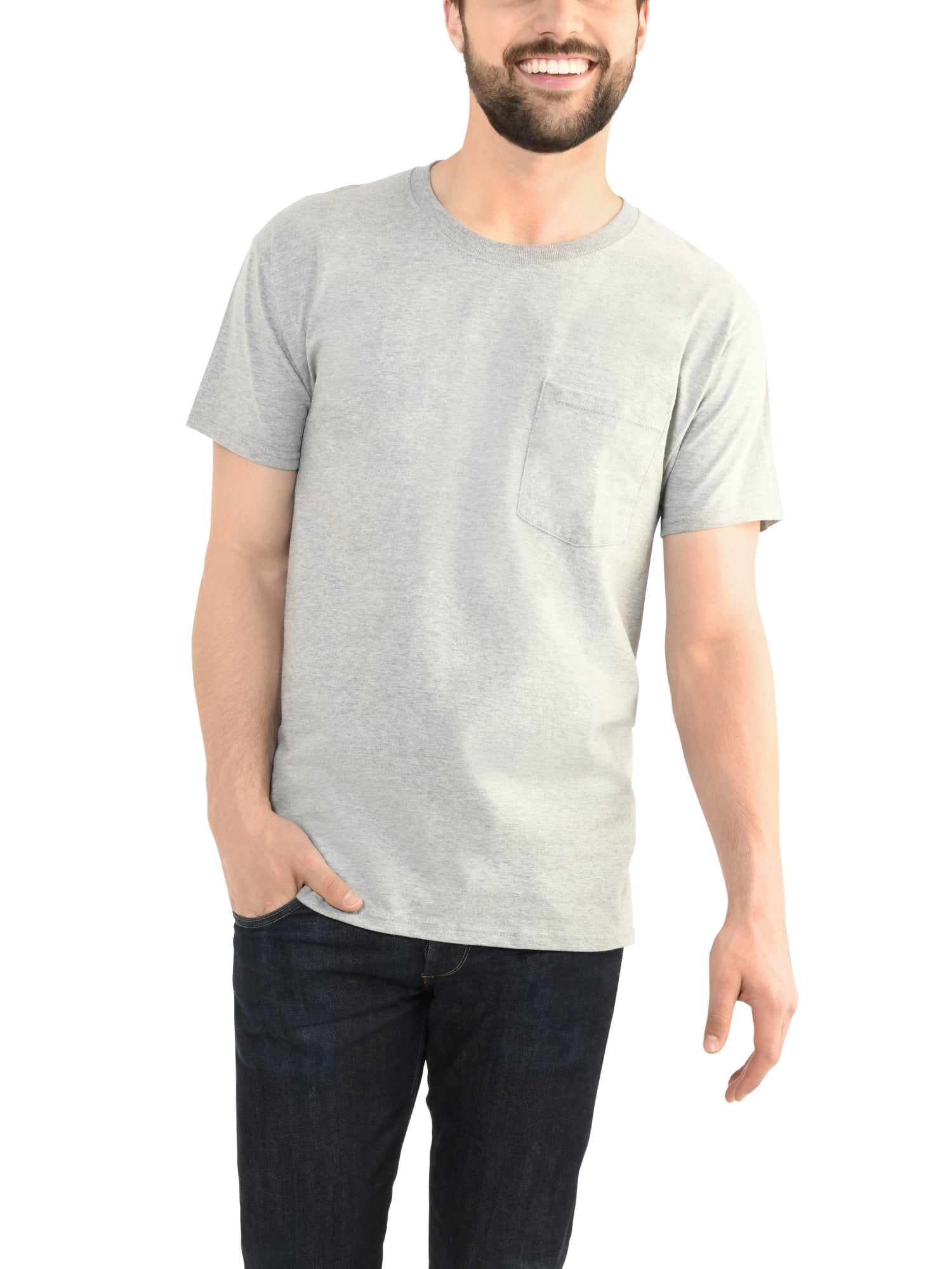 Fruit of the Loom Men's and Big Men's 360 Breathe Pocket T Shirt, Up to Size 4XL