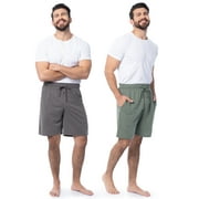 Fruit of the Loom Men's and Big Men’s Breathable Mesh 2-Pack Knit Sleep Pajama Short, S-2XL