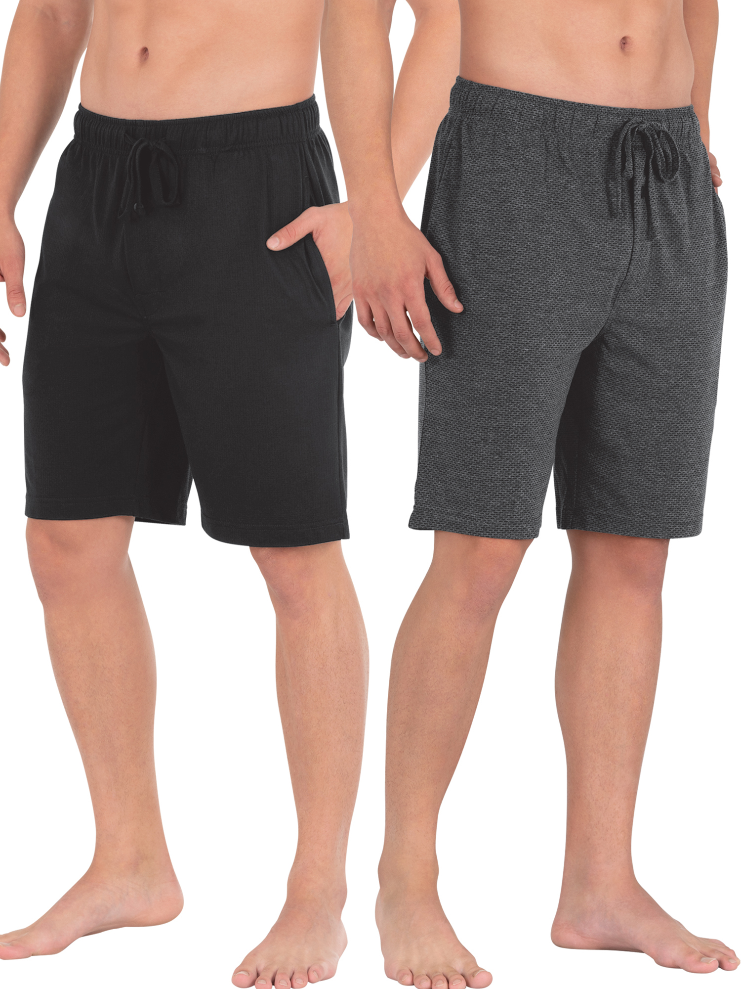 Fruit of the Loom Men's and Big Men’s Breathable Mesh 2-Pack Knit Sleep Pajama Short, S-5XL - image 1 of 6