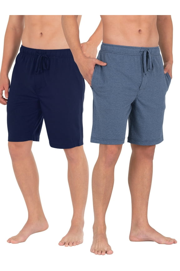 Men's and Big Men’s Breathable Mesh 2-Pack Knit Sleep Pajama Short, S-2XL