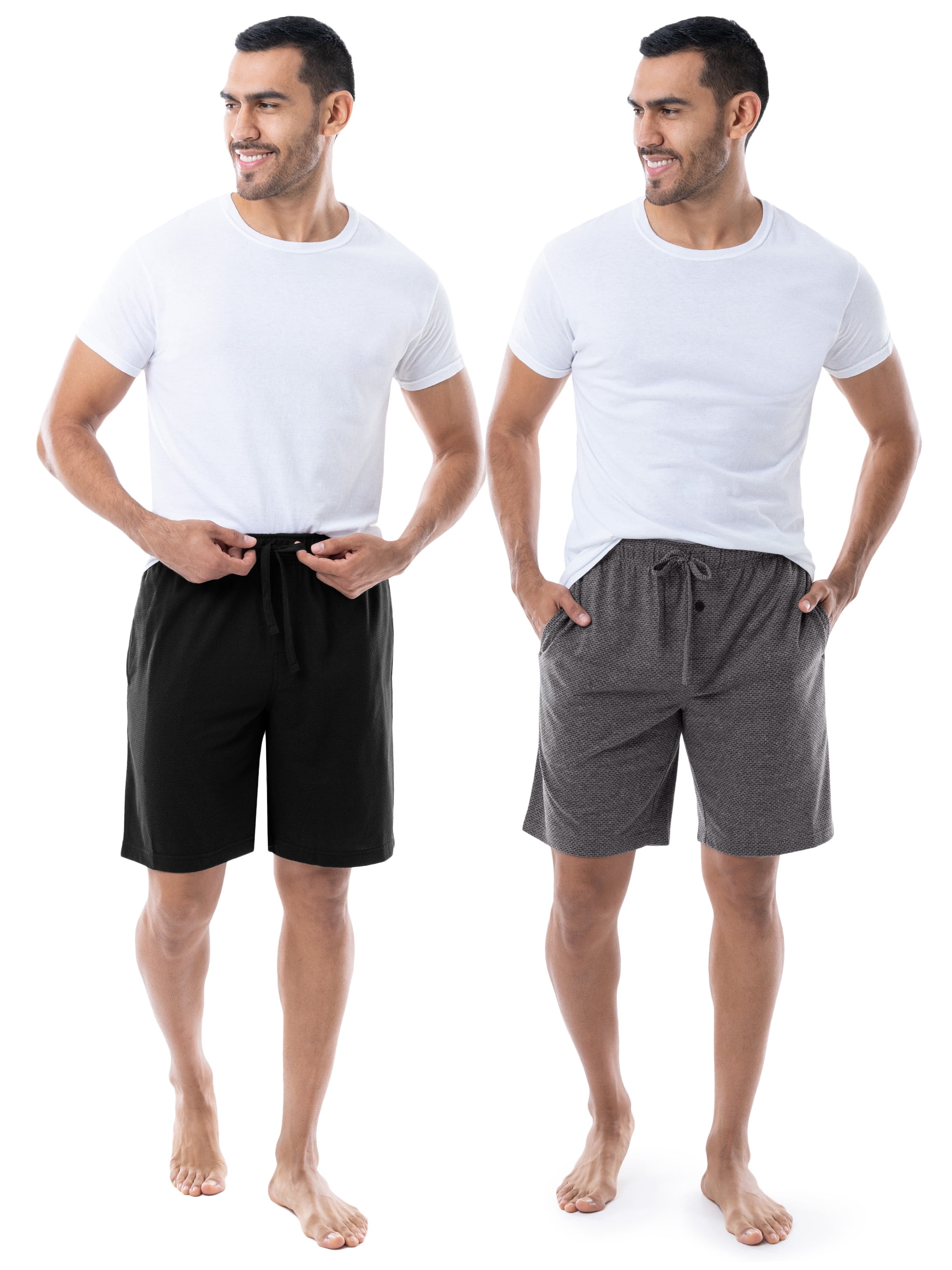 Fruit of the Loom Men's and Big Men’s Breathable Mesh 2-Pack Knit Sleep Pajama Short, S-2XL