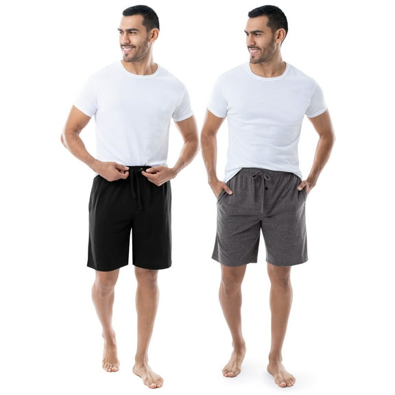 Fruit of the Loom Men's and Big Men’s Breathable Mesh 2-Pack Knit Sleep Pajama Short, S-2XL
