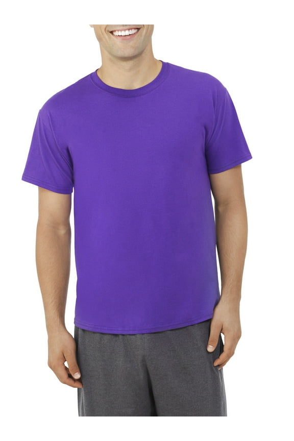 Men's and Big Men's Dual Defense UPF Crew T Shirt, Up To Size 4X