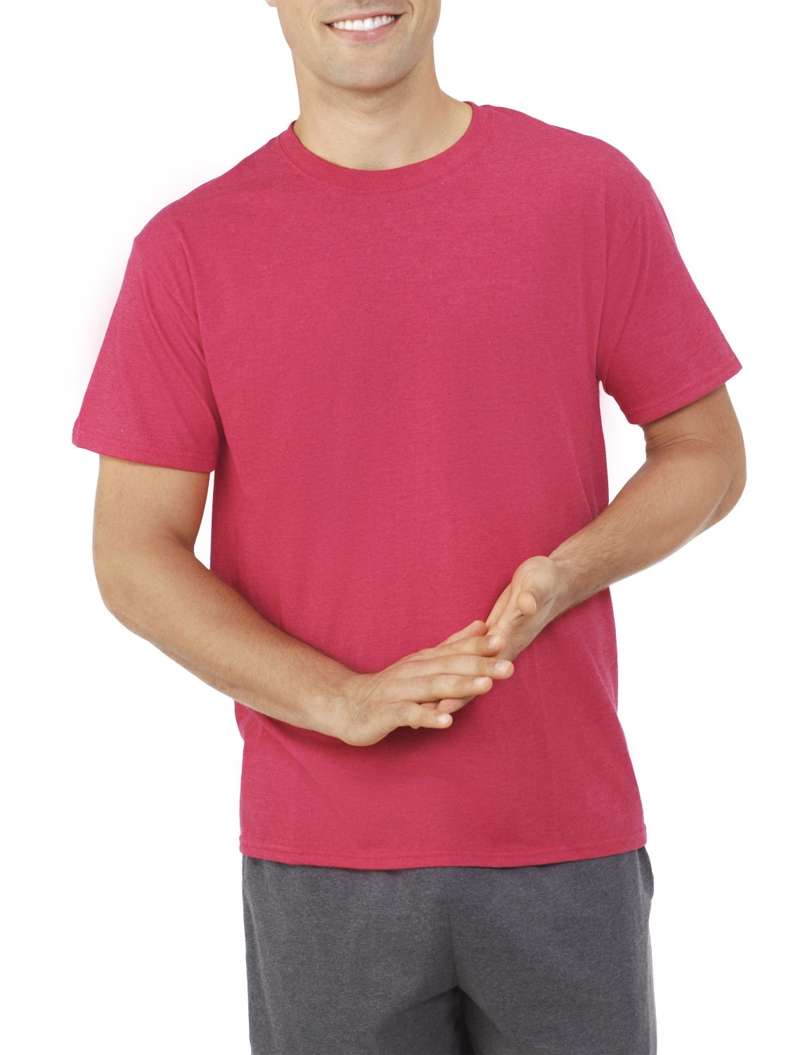 Fruit of the Loom Men's and Big Men's Dual Defense UPF Crew T Shirt, Up To Size 4X
