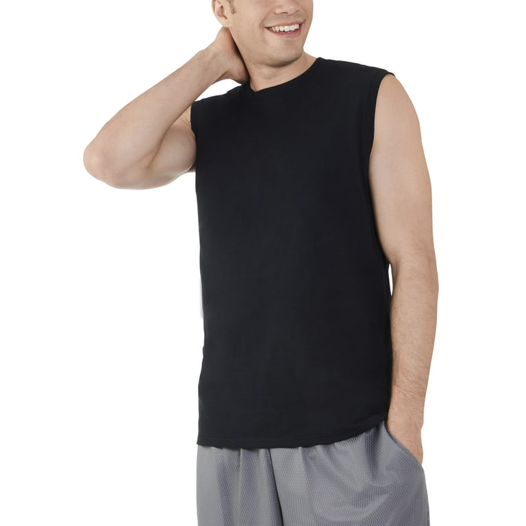 Fruit of the Loom Men s and Big Men s Dual Defense UPF Sleeveless Muscle Shirt Up To Size 4XL Walmart