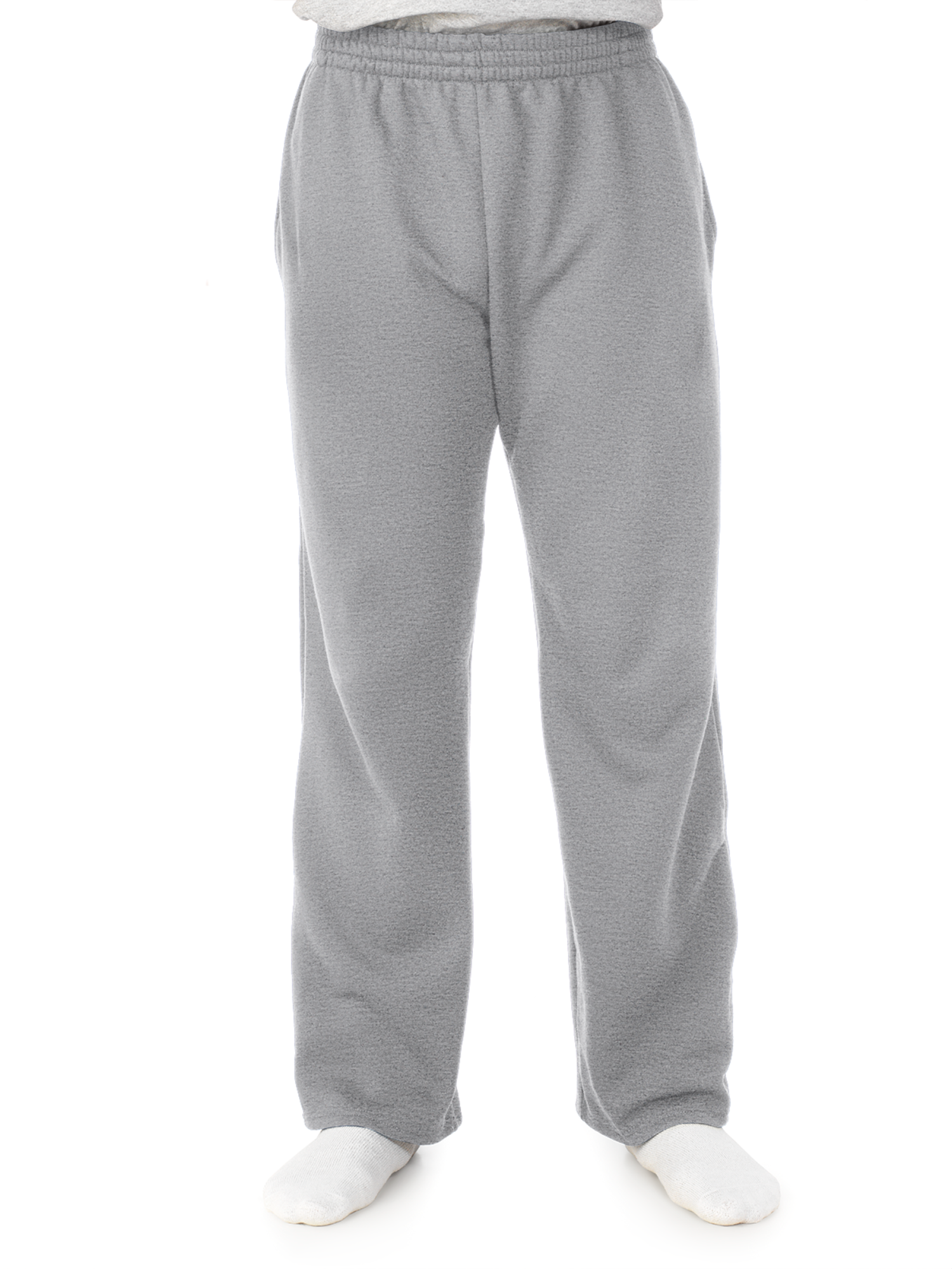 Fruit of the Loom Men's and Big Men's Fleece Open Bottom Sweatpant with Pockets