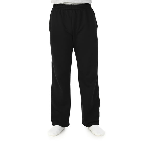 Fruit of the Loom Men's and Big Men's Fleece Open Bottom Sweatpant with Pockets