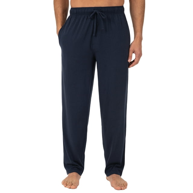 Fruit of the Loom Men's and Big Men's Jersey Knit Pajama Pants, Sizes S ...