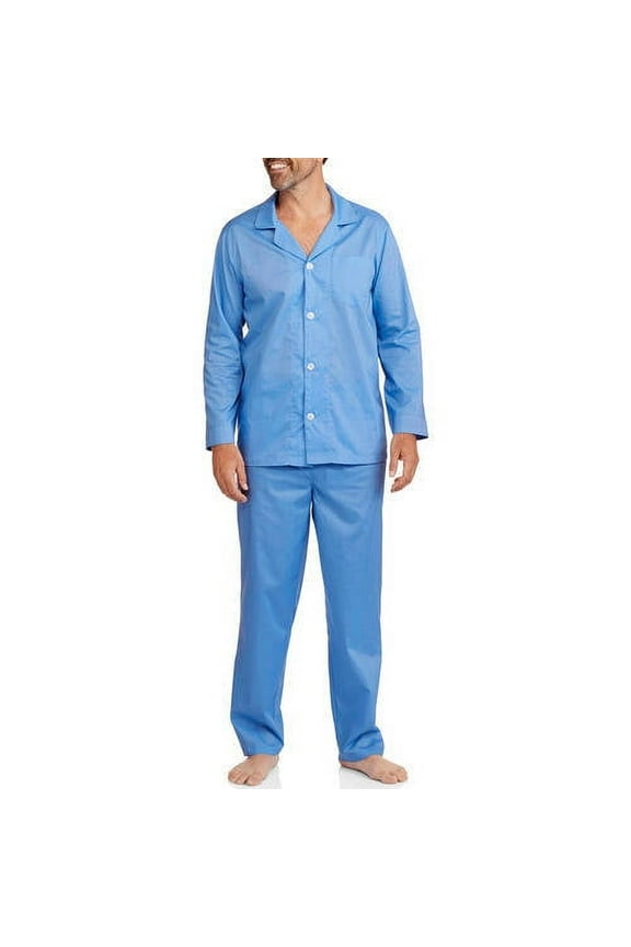 Men's and Big Men's Long Sleeve Pajama Set, 2-Piece
